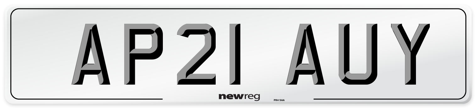 AP21 AUY Number Plate from New Reg